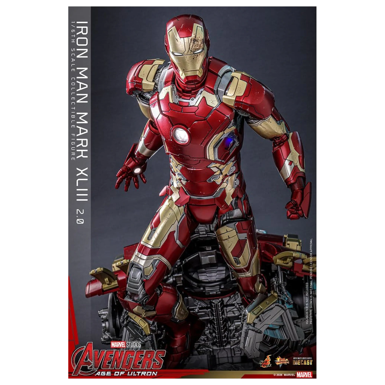 Avengers: Age of Ultron Movie Masterpiece Diecast akciófigura 1/6 Iron Man Mark XLIII (2.0) 32 cm termékfotó
