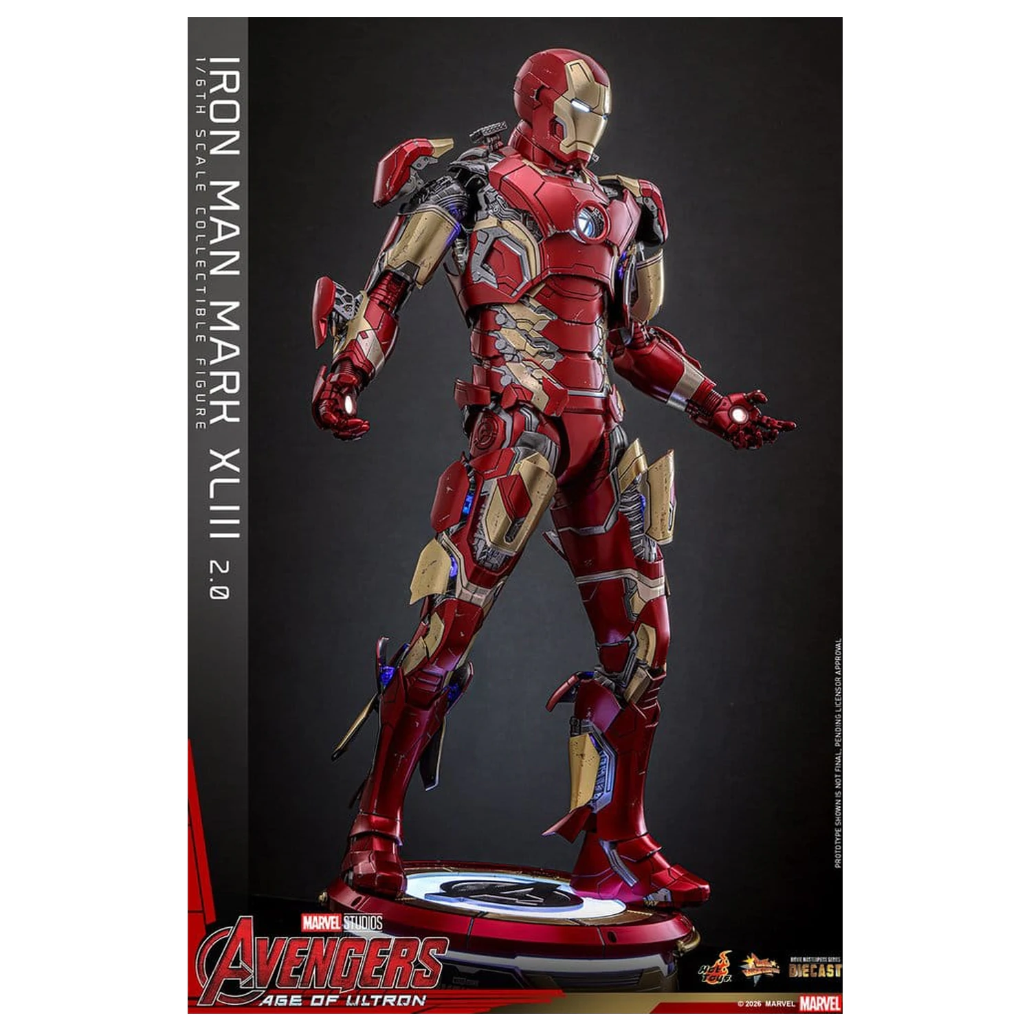 Avengers: Age of Ultron Movie Masterpiece Diecast akciófigura 1/6 Iron Man Mark XLIII (2.0) 32 cm termékfotó