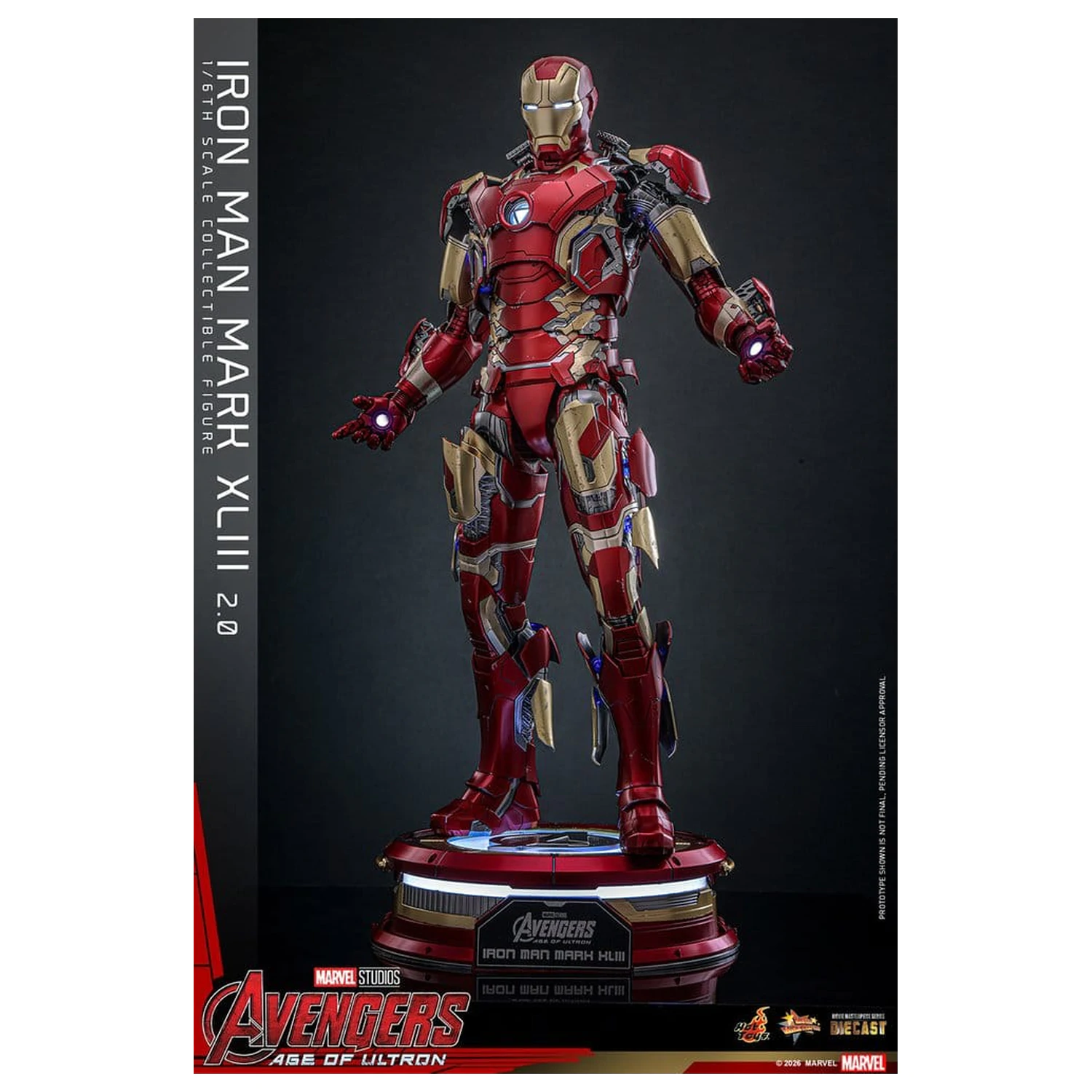 Avengers: Age of Ultron Movie Masterpiece Diecast akciófigura 1/6 Iron Man Mark XLIII (2.0) 32 cm termékfotó