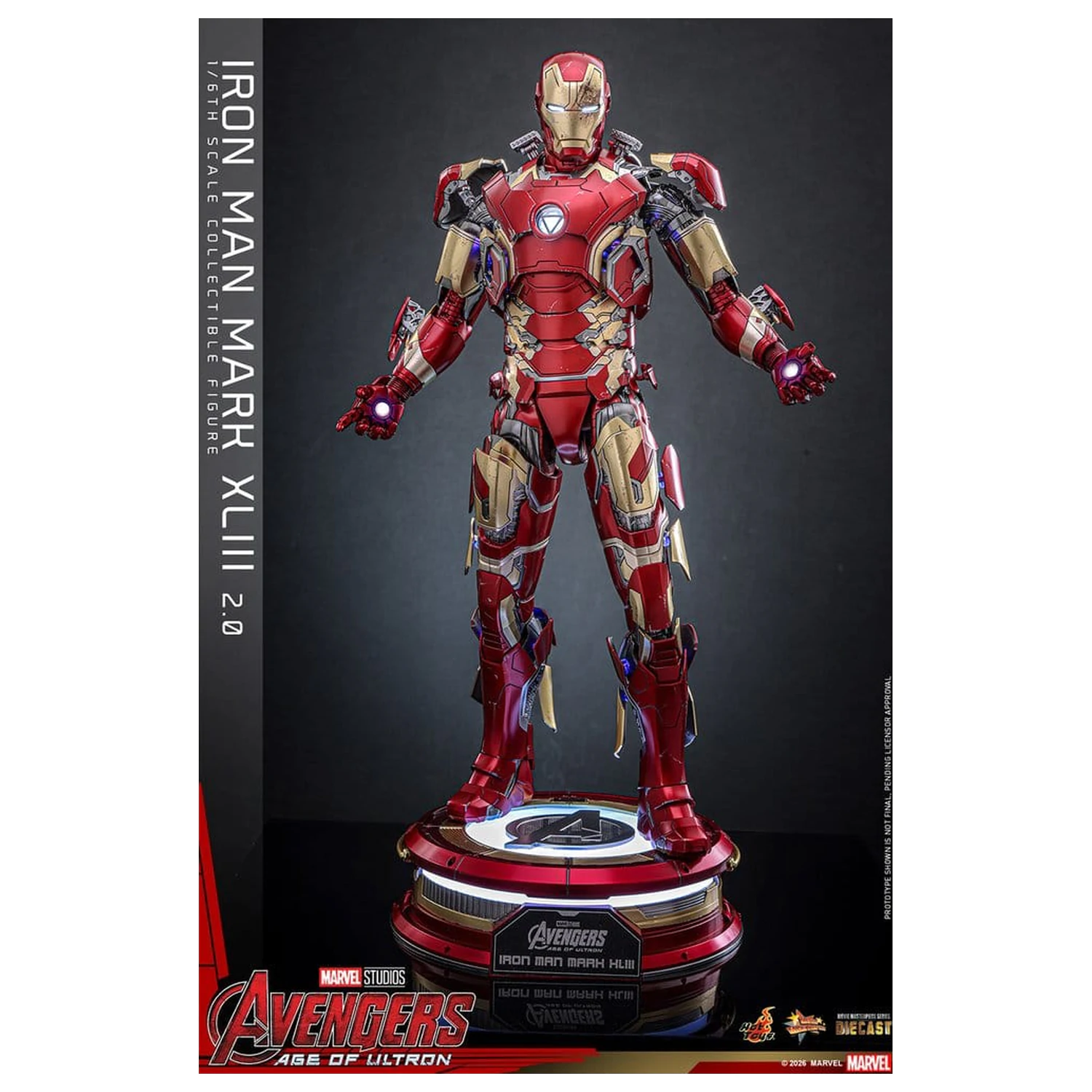 Avengers: Age of Ultron Movie Masterpiece Diecast akciófigura 1/6 Iron Man Mark XLIII (2.0) 32 cm termékfotó