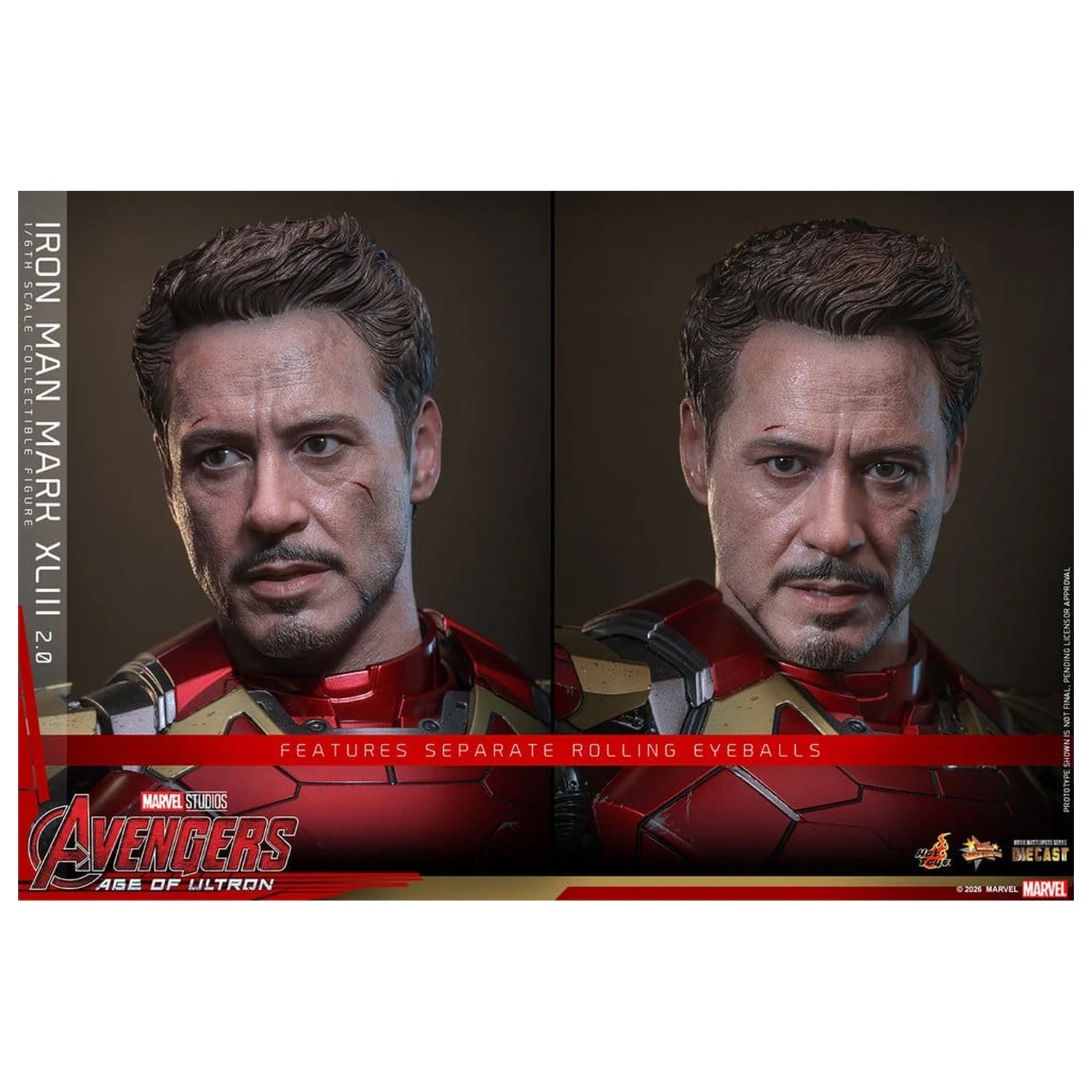Avengers: Age of Ultron Movie Masterpiece Diecast akciófigura 1/6 Iron Man Mark XLIII (2.0) 32 cm termékfotó