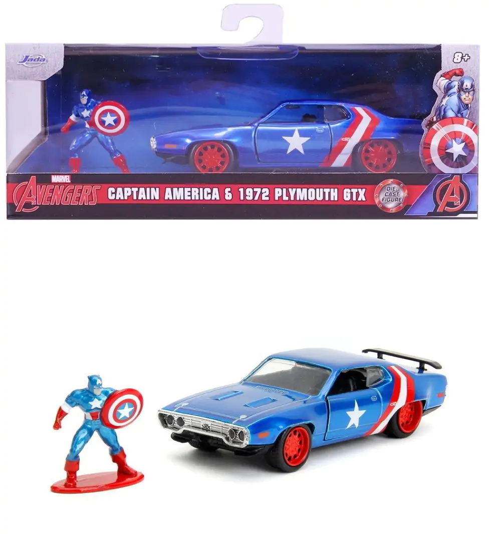 Avengers Diecast Model 1/32 1971 Plymouth GTX Captain America termékfotó