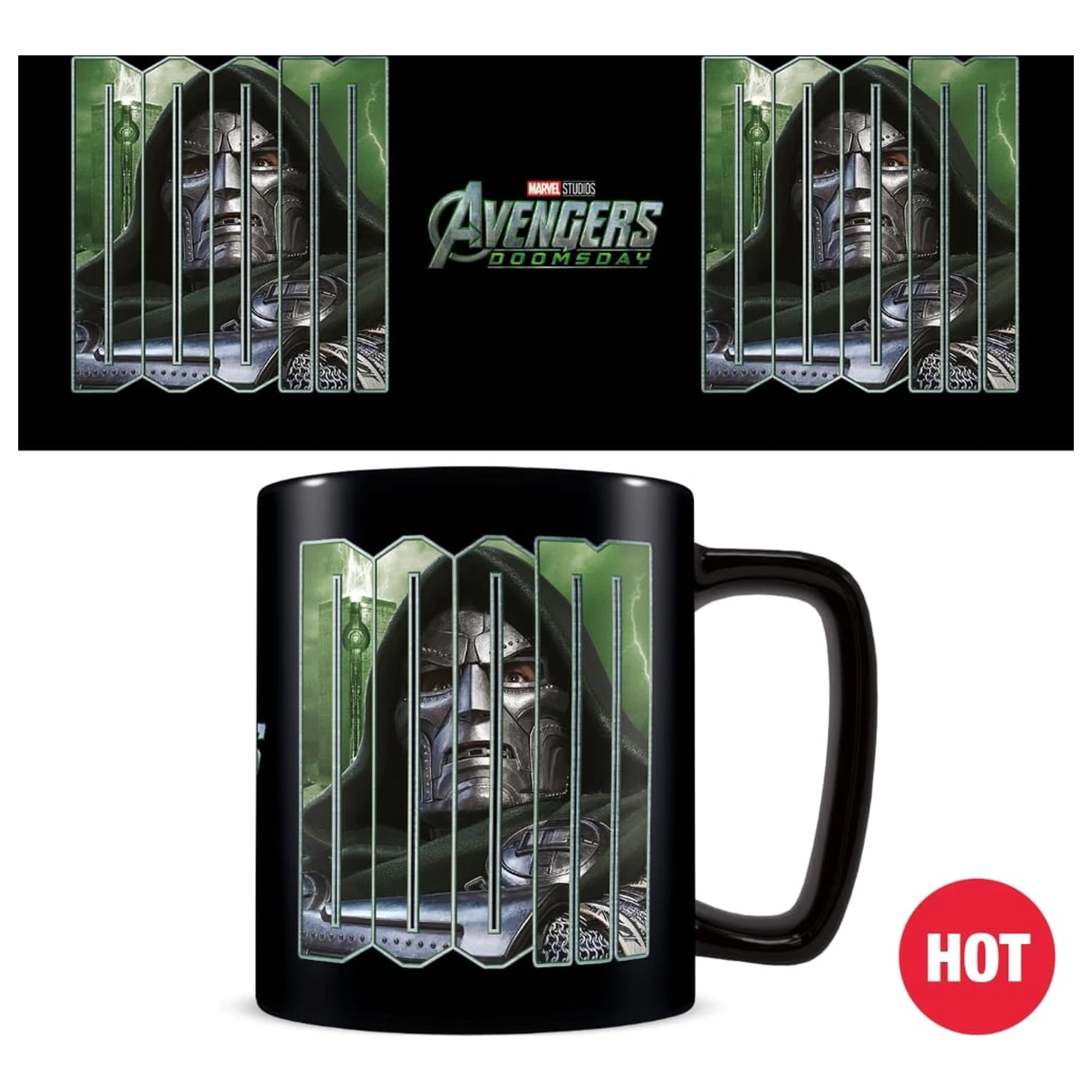 Avengers Doomsday Doctor Doom hőre változó bögre termékfotó