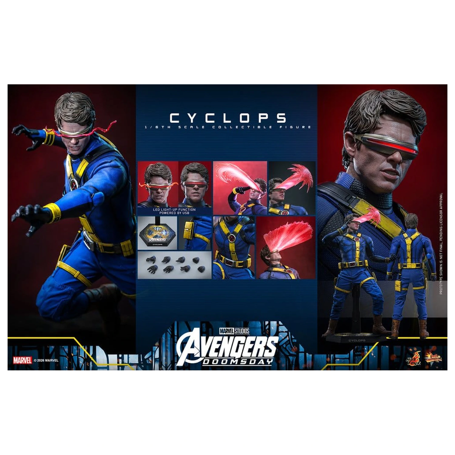 Avengers: Doomsday Movie Masterpiece akciófigura 1/6 Cyclops 30 cm termékfotó