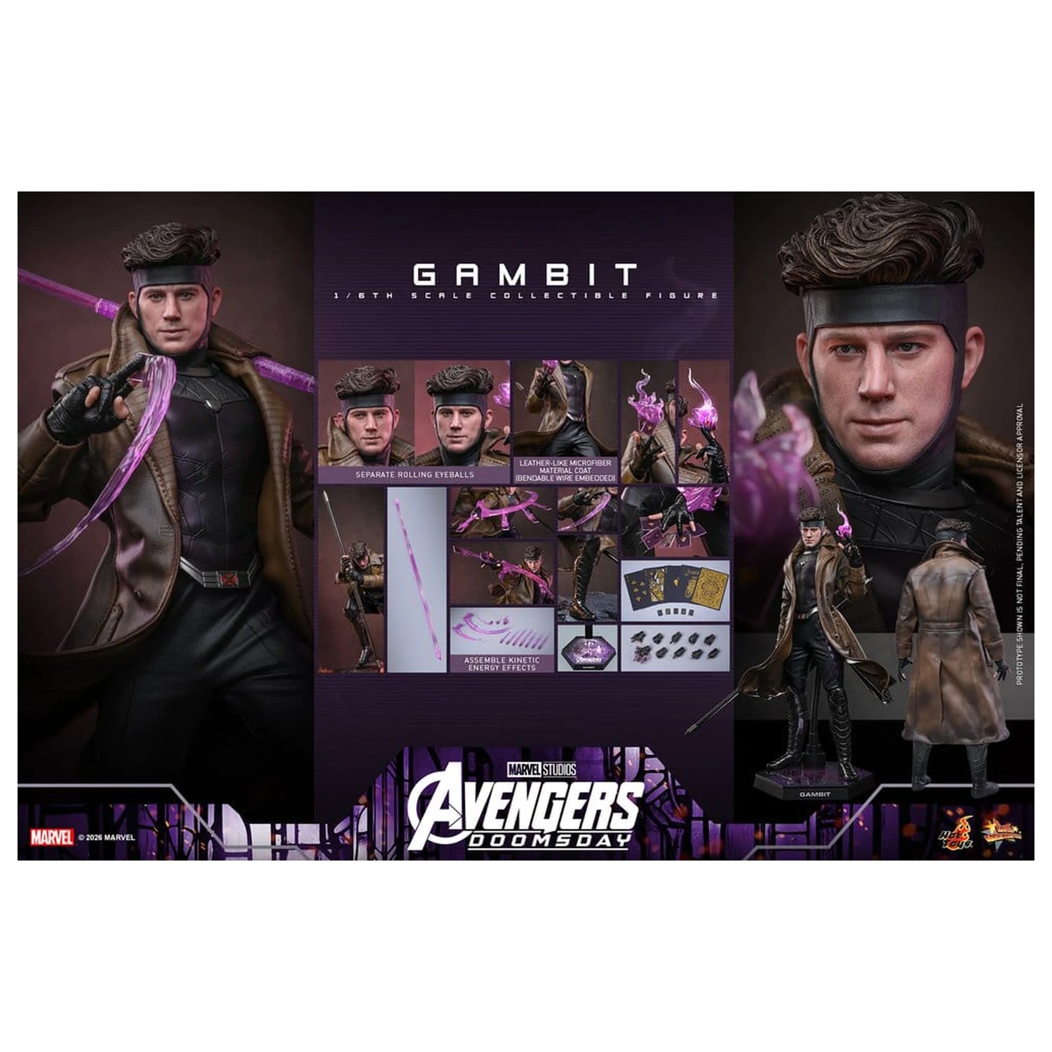 Avengers: Doomsday Movie Masterpiece akciófigura 1/6 Gambit 31 cm termékfotó