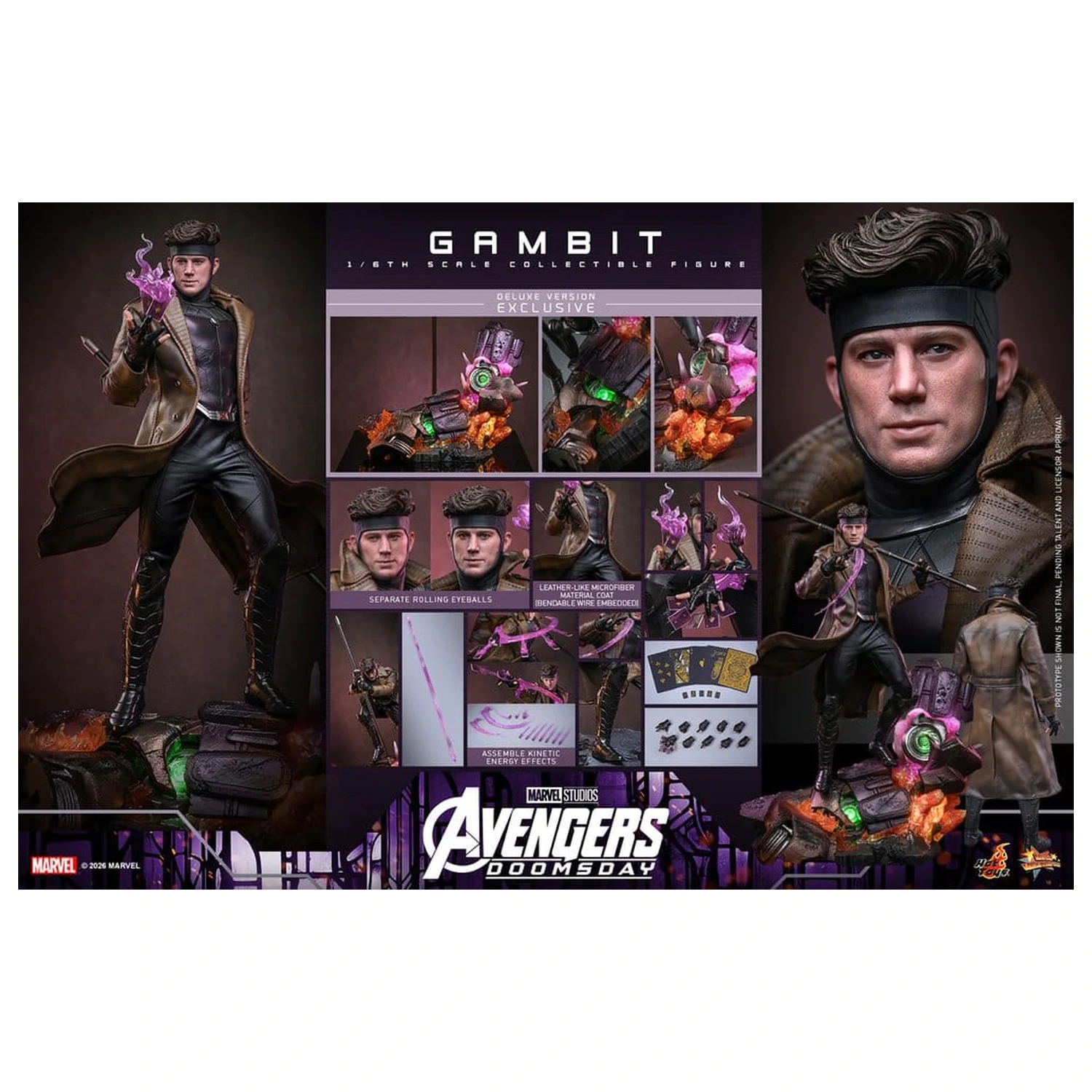 Avengers: Doomsday Movie Masterpiece akciófigura 1/6 Gambit (Deluxe Version) 31 cm termékfotó