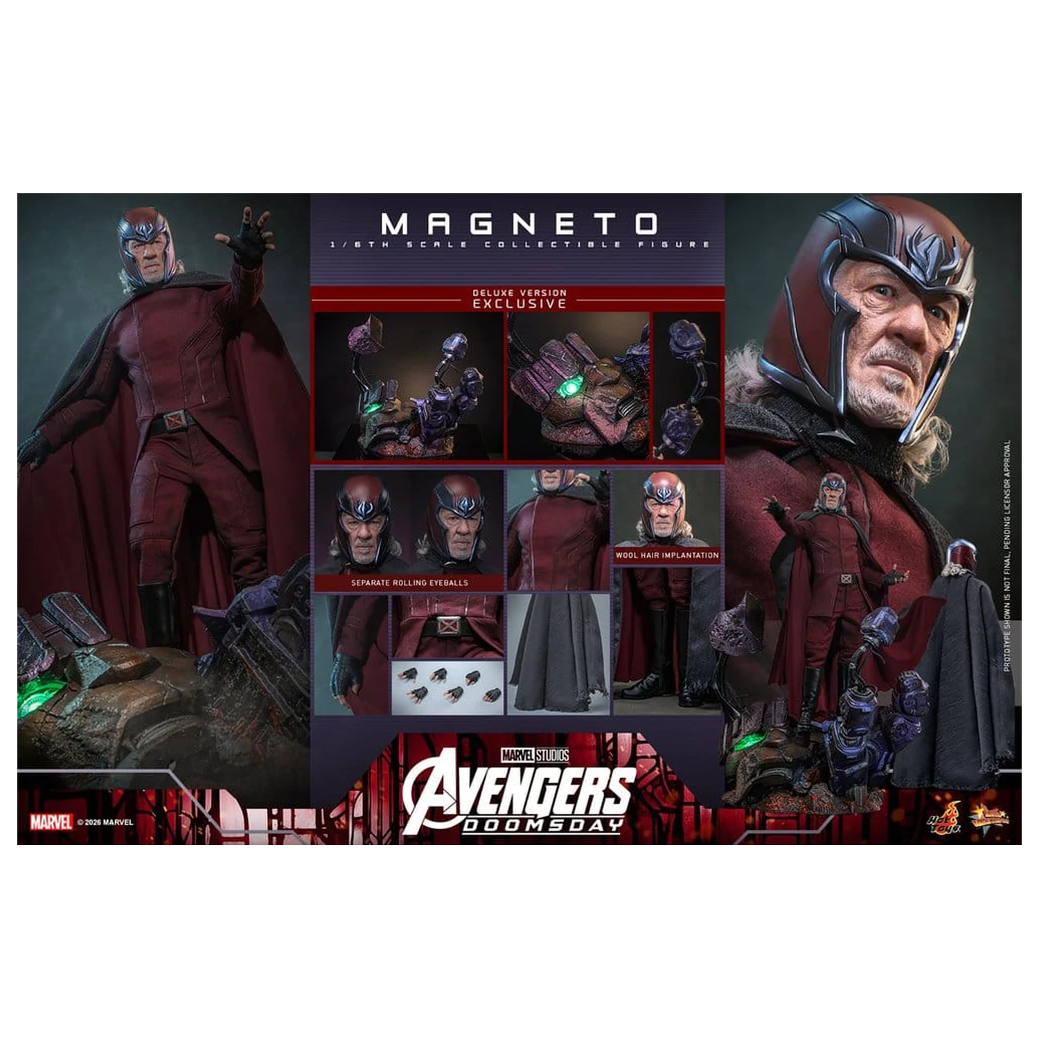 Avengers: Doomsday Movie Masterpiece akciófigura 1/6 Magneto (Deluxe Version) 30 cm termékfotó