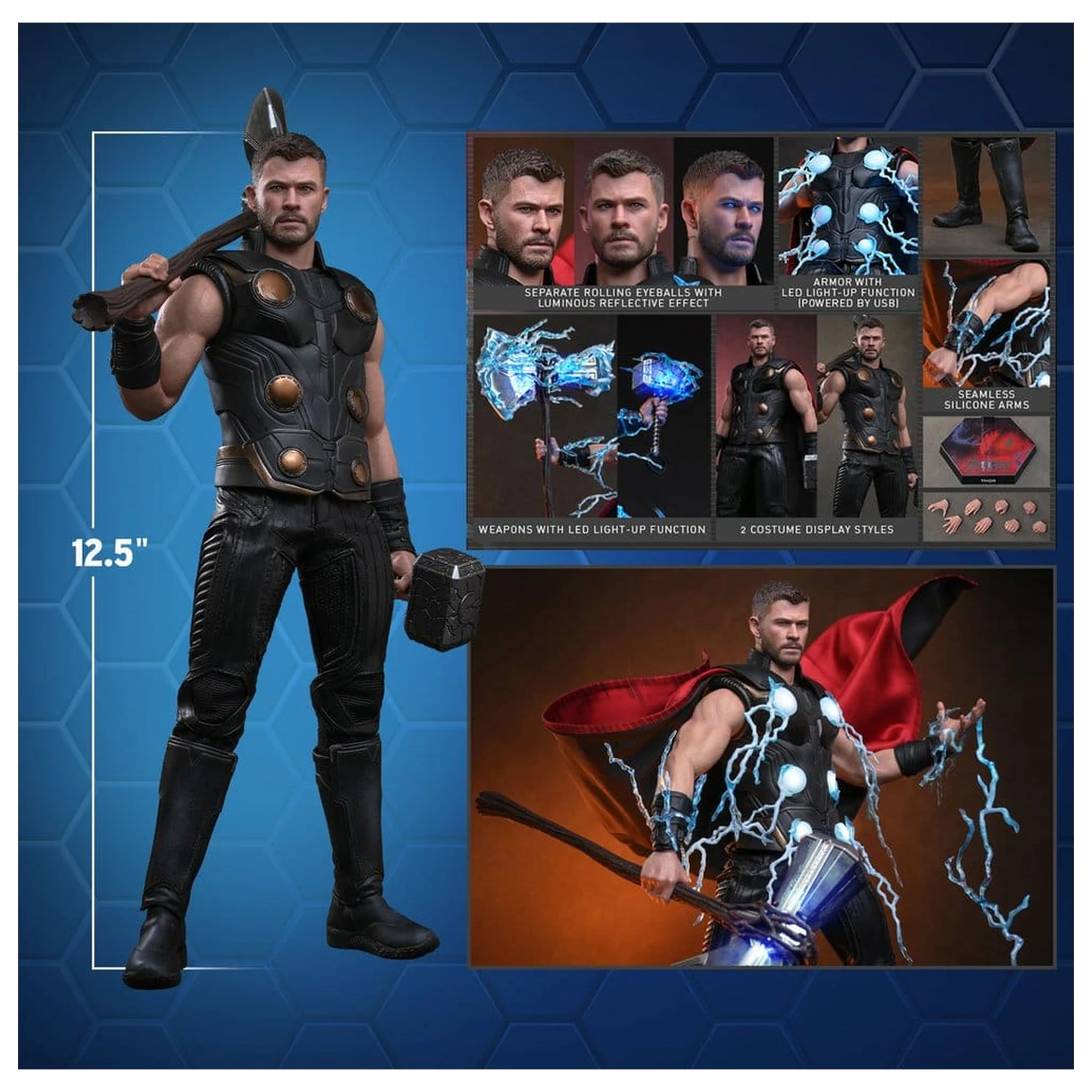 Avengers: Doomsday Movie Masterpiece akciófigura 1/6 Thor 32 cm termékfotó