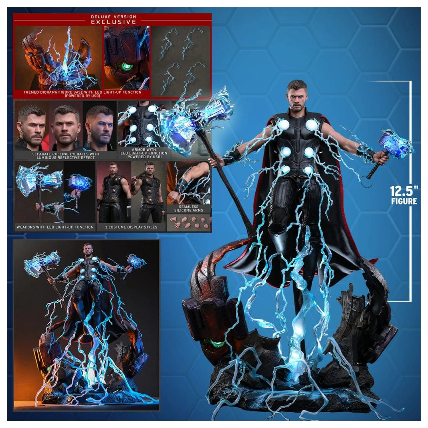 Avengers: Doomsday Movie Masterpiece akciófigura 1/6 Thor (Deluxe Version) 32 cm termékfotó