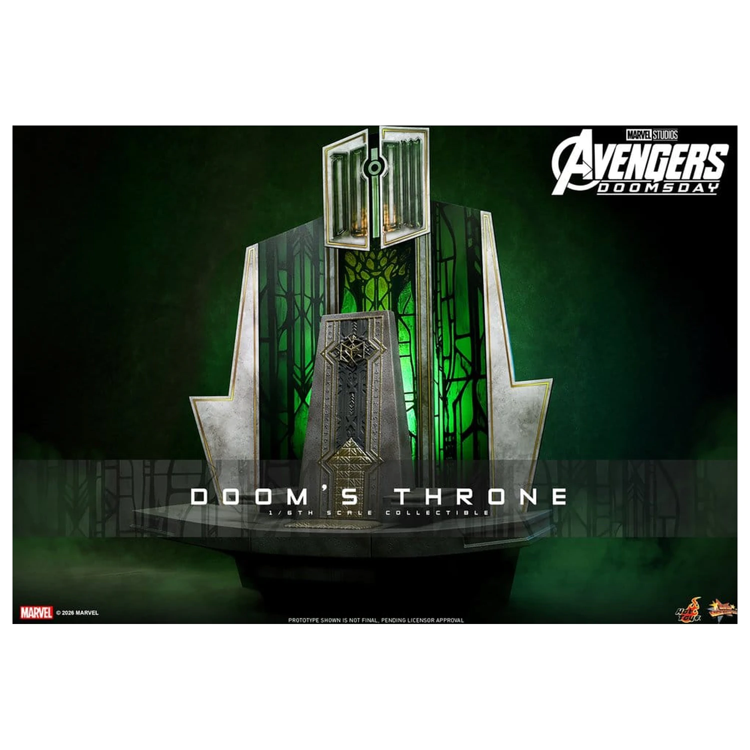 Avengers: Doomsday Movie Masterpiece akciófigura kiegészítő 1/6 Doom's Throne 33 cm termékfotó