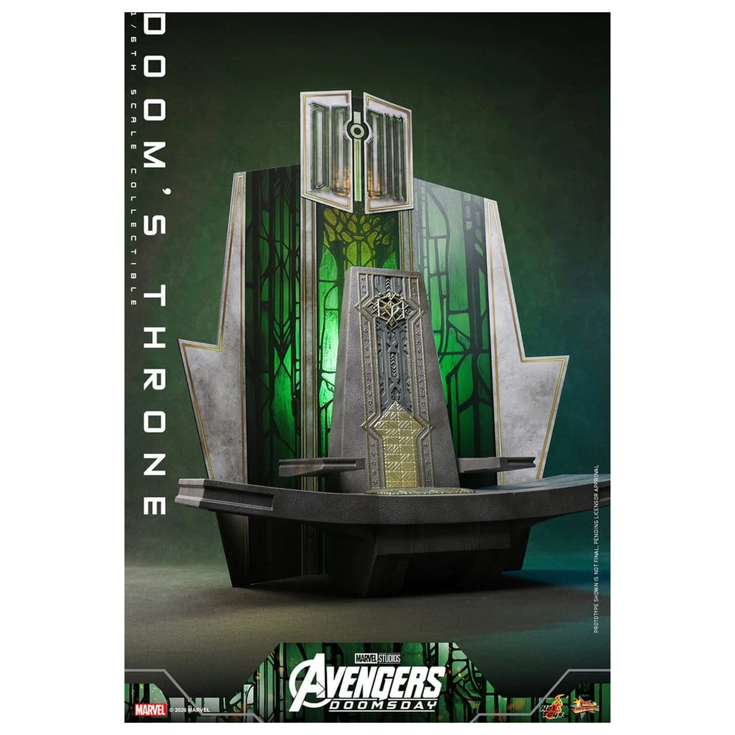 Avengers: Doomsday Movie Masterpiece akciófigura kiegészítő 1/6 Doom's Throne 33 cm termékfotó