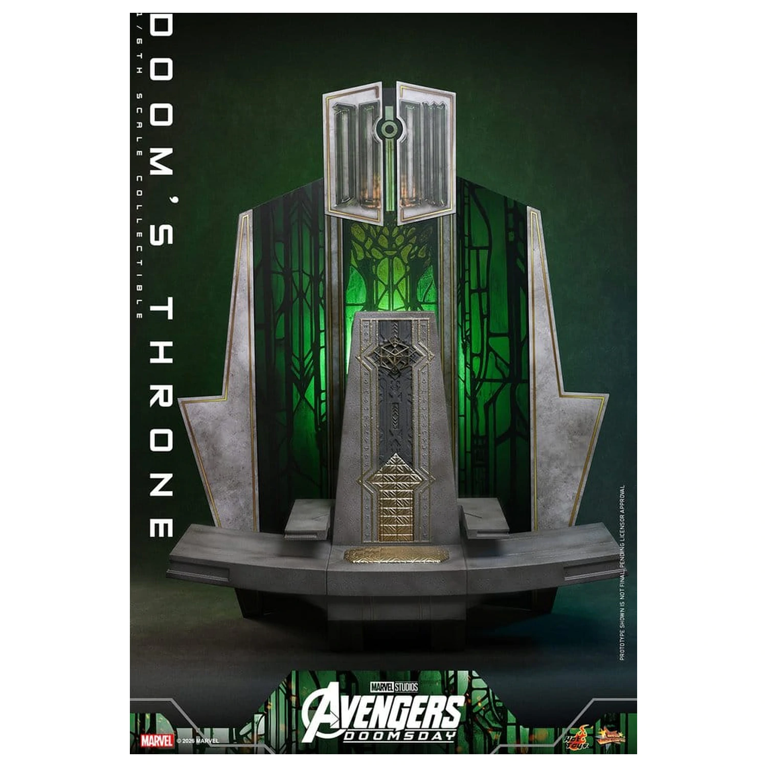Avengers: Doomsday Movie Masterpiece akciófigura kiegészítő 1/6 Doom's Throne 33 cm termékfotó