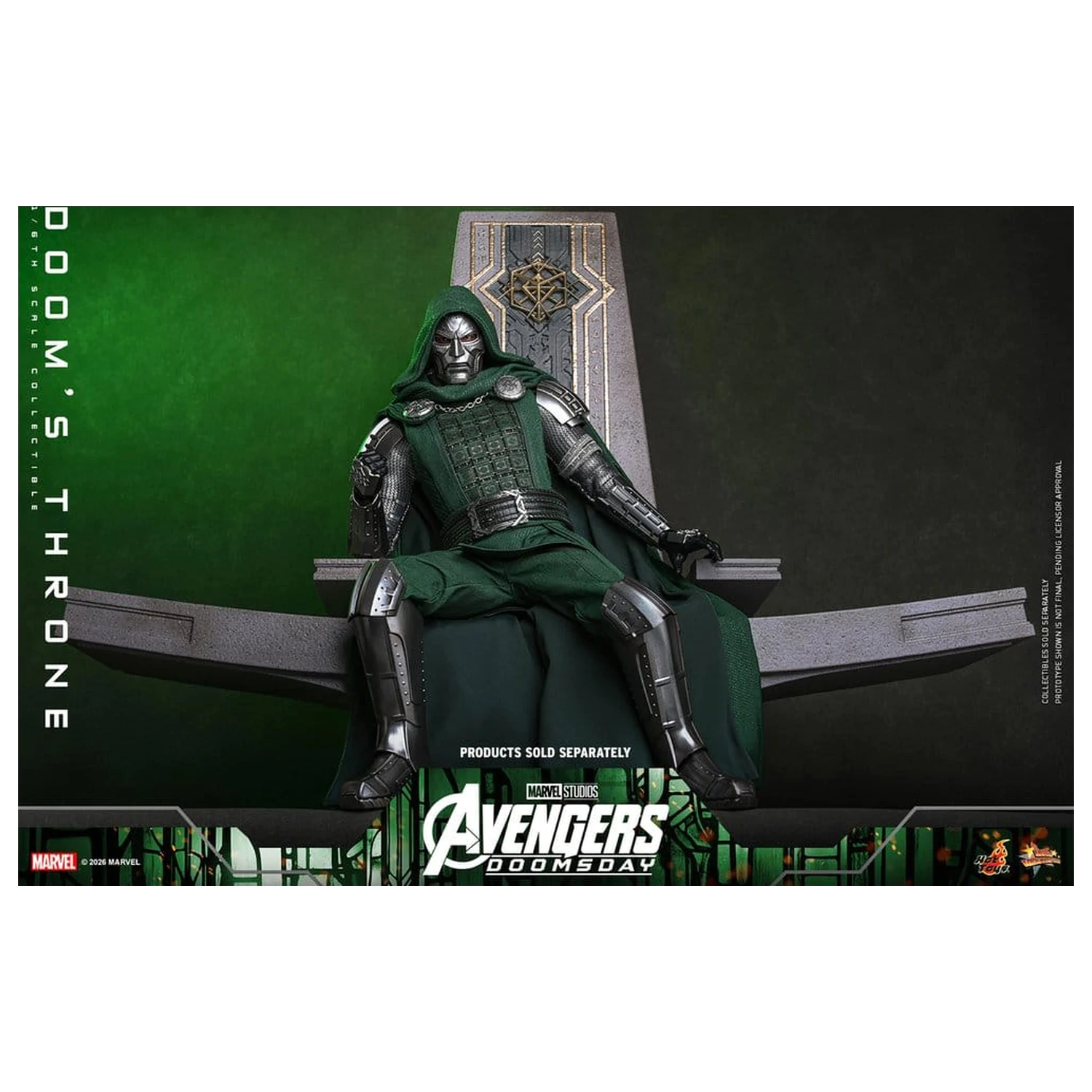 Avengers: Doomsday Movie Masterpiece akciófigura kiegészítő 1/6 Doom's Throne 33 cm termékfotó