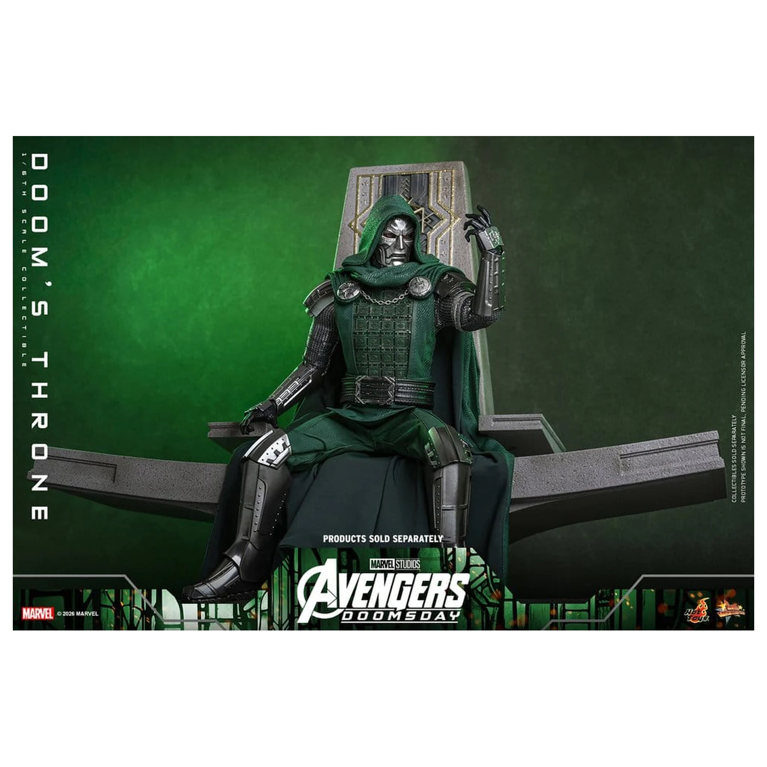 Avengers: Doomsday Movie Masterpiece akciófigura kiegészítő 1/6 Doom's Throne 33 cm termékfotó