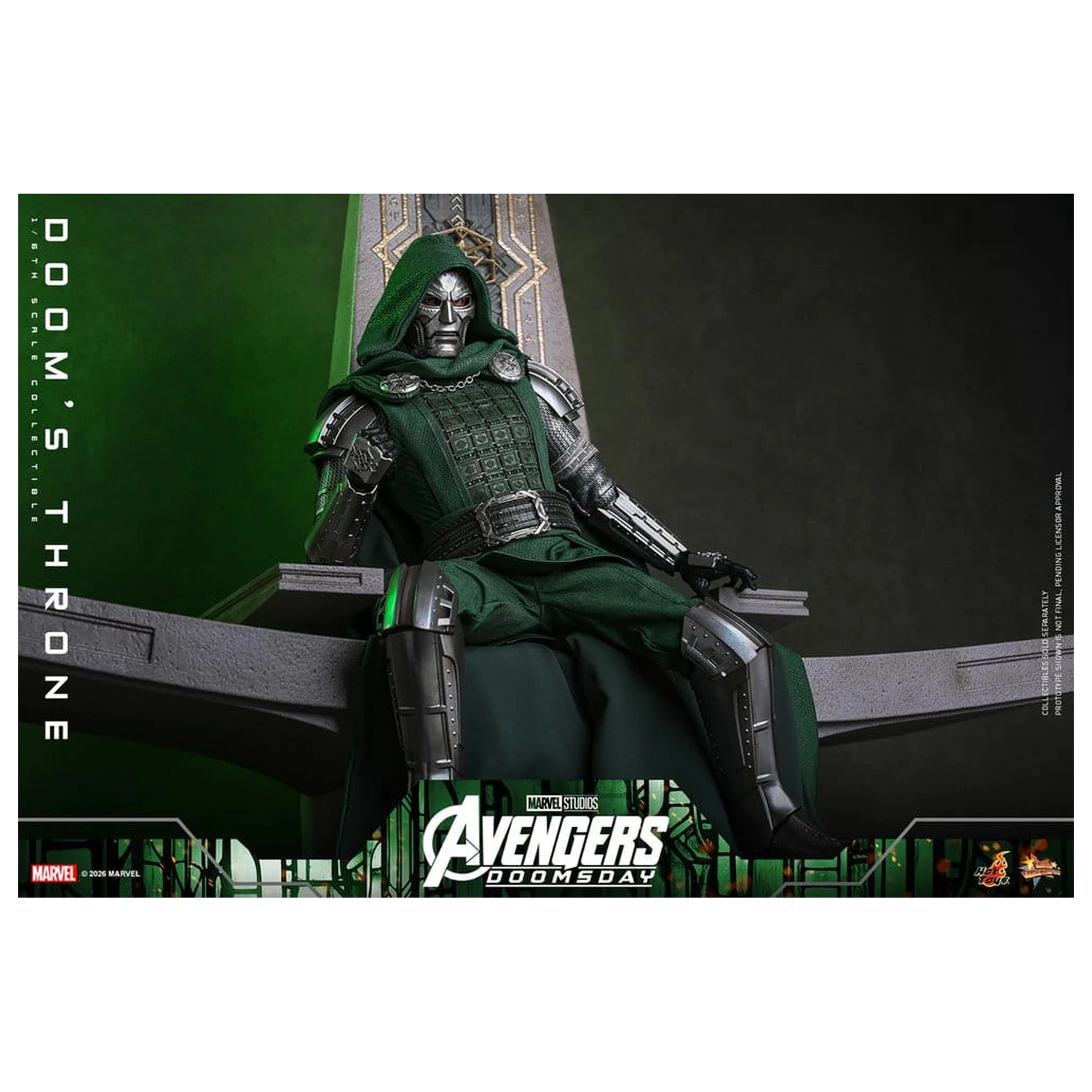 Avengers: Doomsday Movie Masterpiece akciófigura kiegészítő 1/6 Doom's Throne 33 cm termékfotó