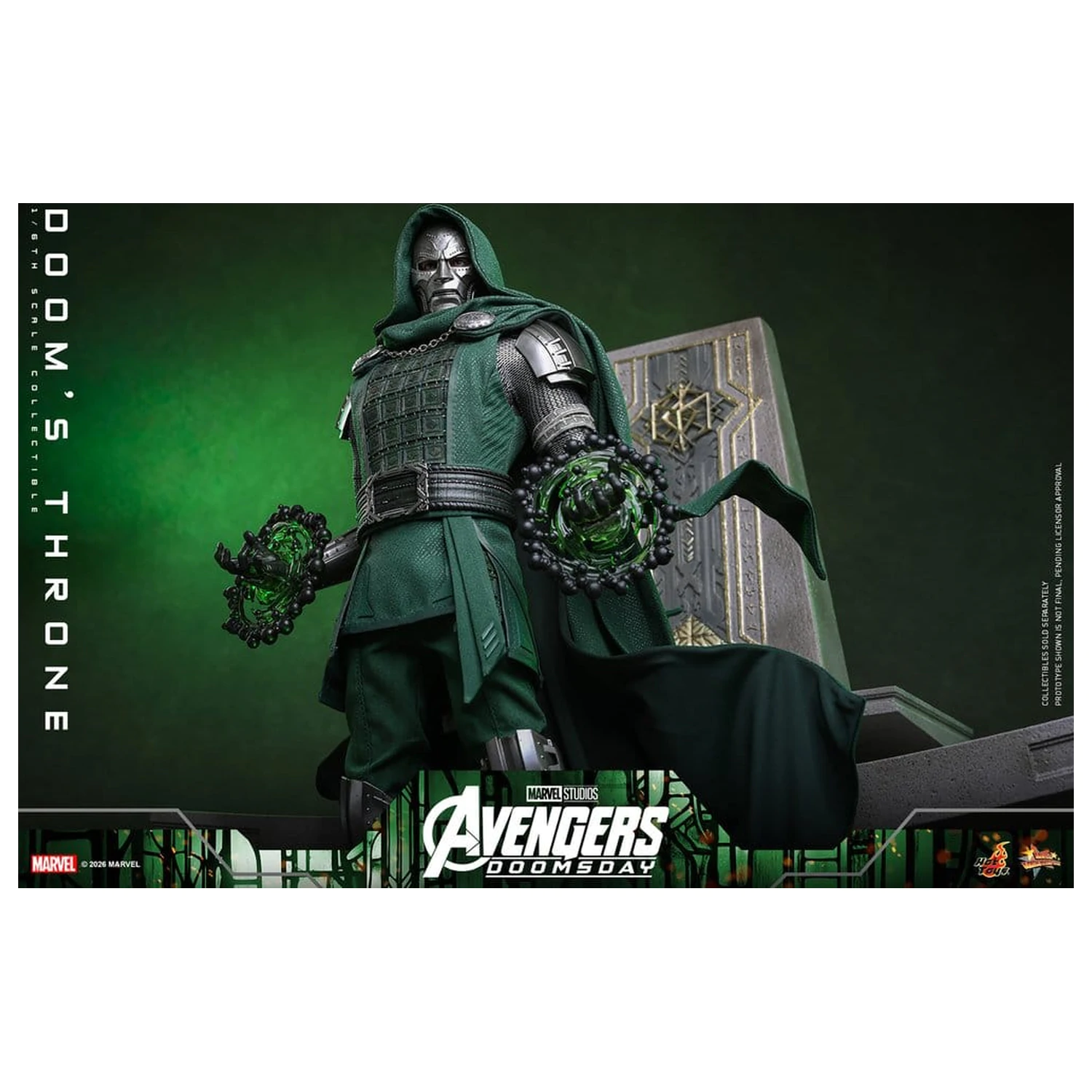 Avengers: Doomsday Movie Masterpiece akciófigura kiegészítő 1/6 Doom's Throne 33 cm termékfotó