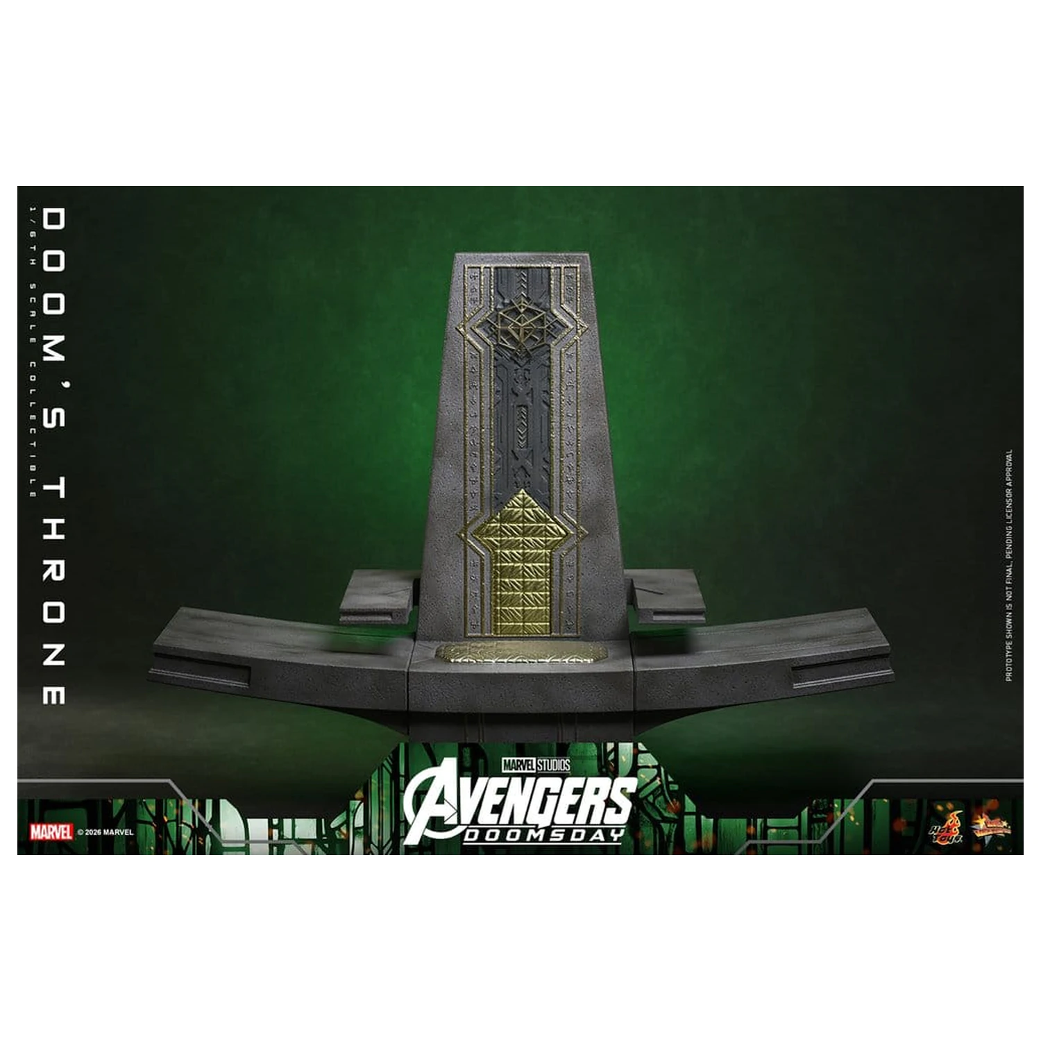 Avengers: Doomsday Movie Masterpiece akciófigura kiegészítő 1/6 Doom's Throne 33 cm termékfotó
