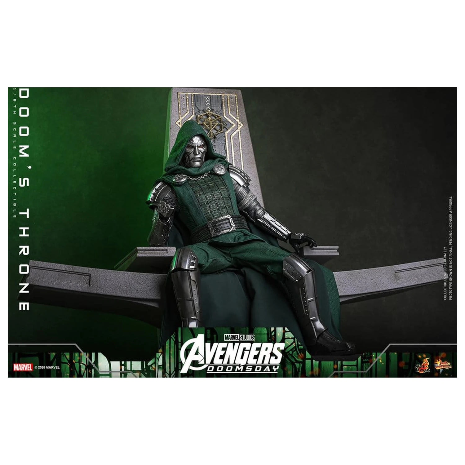 Avengers: Doomsday Movie Masterpiece akciófigura kiegészítő 1/6 Doom's Throne 33 cm termékfotó