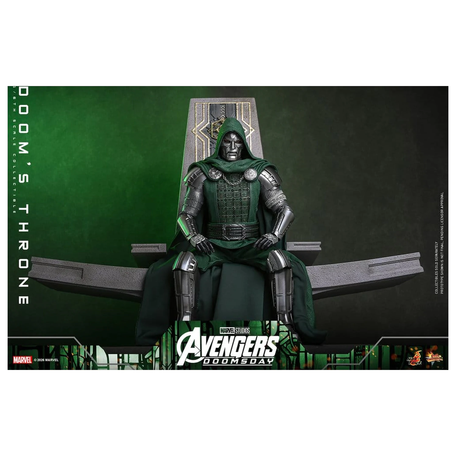 Avengers: Doomsday Movie Masterpiece akciófigura kiegészítő 1/6 Doom's Throne 33 cm termékfotó