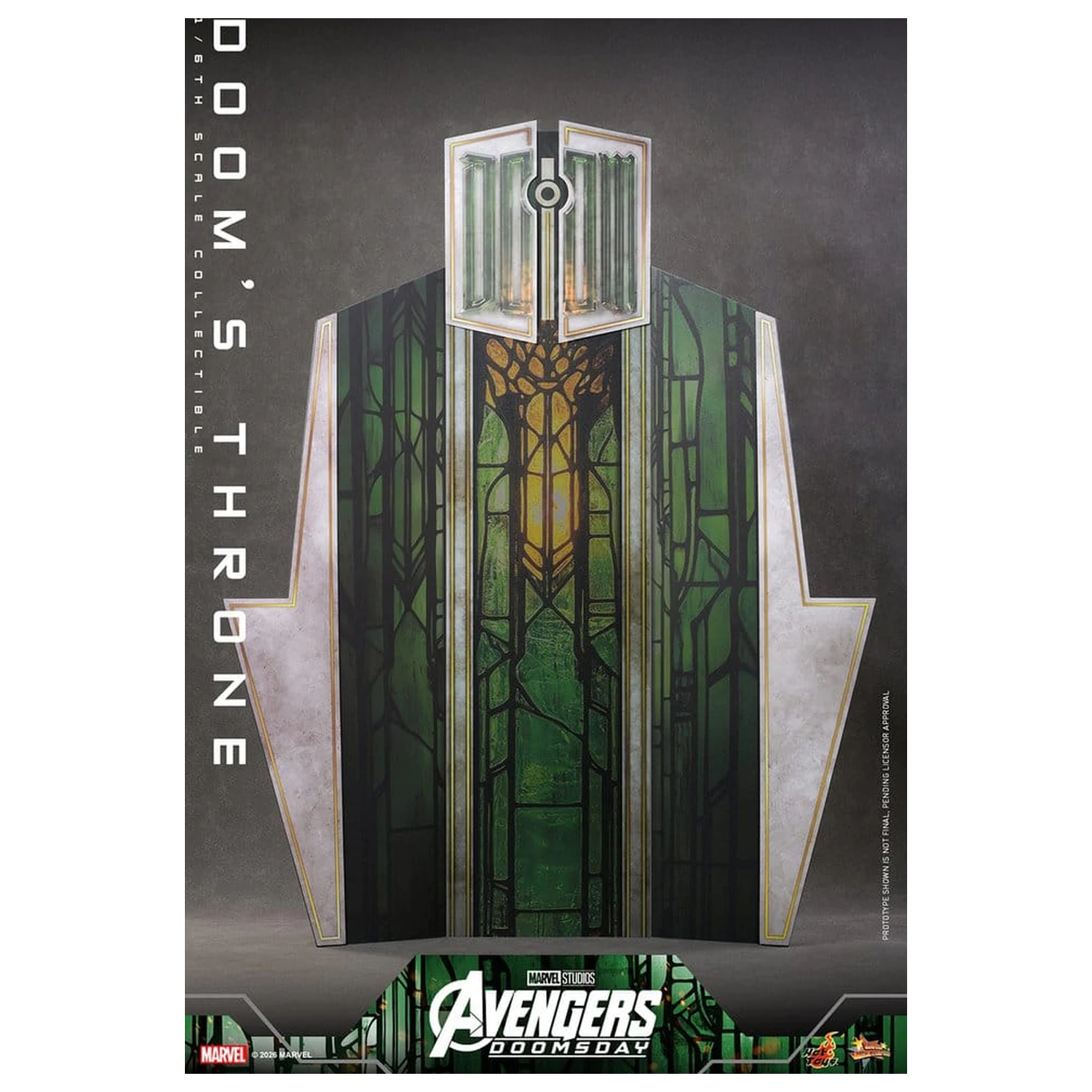 Avengers: Doomsday Movie Masterpiece akciófigura kiegészítő 1/6 Doom's Throne 33 cm termékfotó