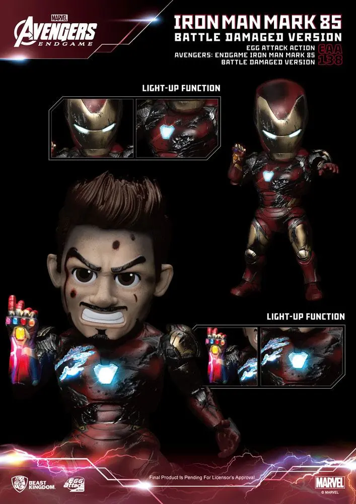 Avengers: Endgame Egg Attack Iron Man Mark 85 Battle Damaged Version akciófigura 16 cm termékfotó