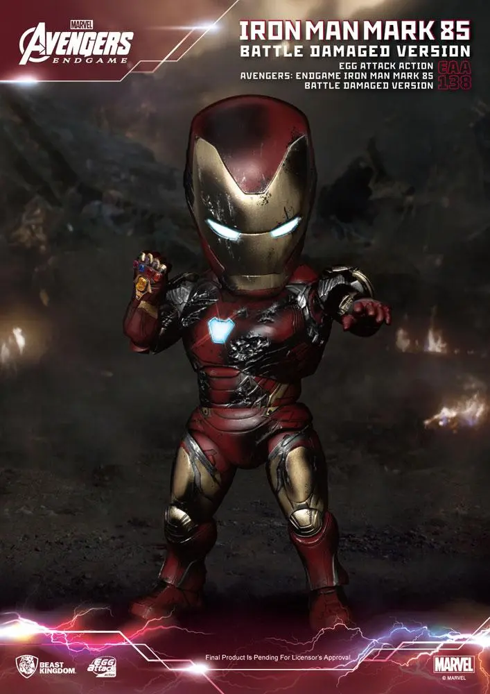 Avengers: Endgame Egg Attack Iron Man Mark 85 Battle Damaged Version akciófigura 16 cm termékfotó