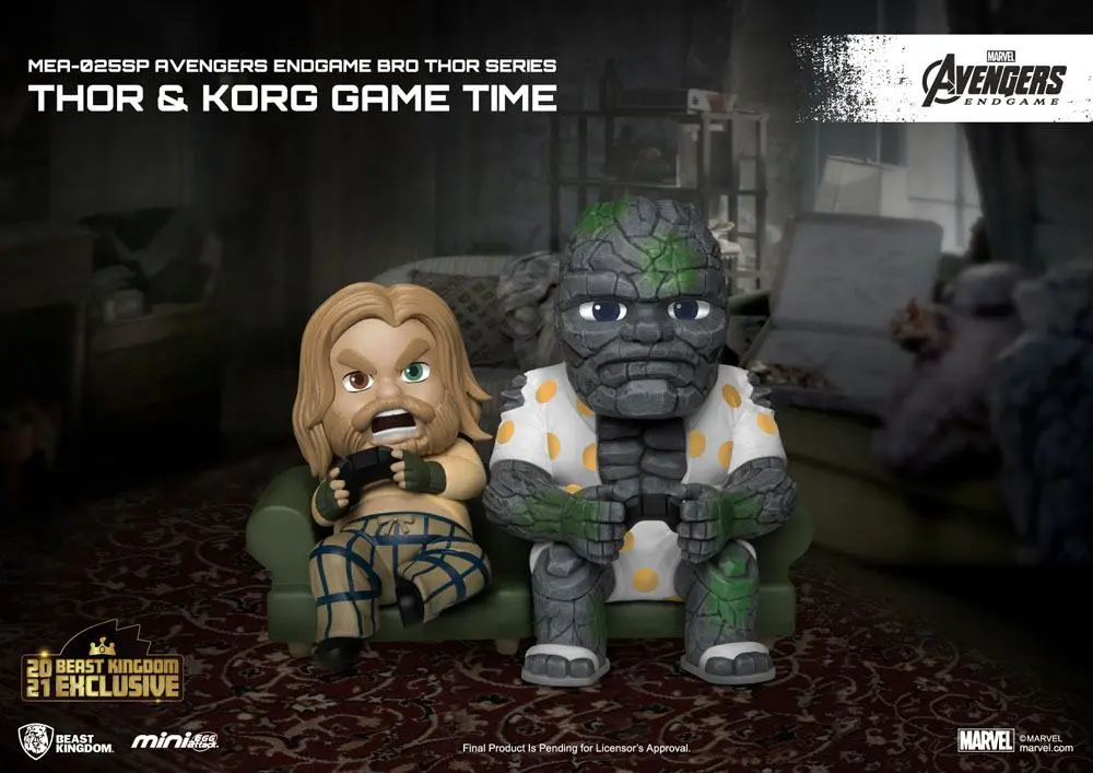 Avengers: Endgame Mini Egg Attack Bro Thor & Korg Game Time figura 8 cm termékfotó