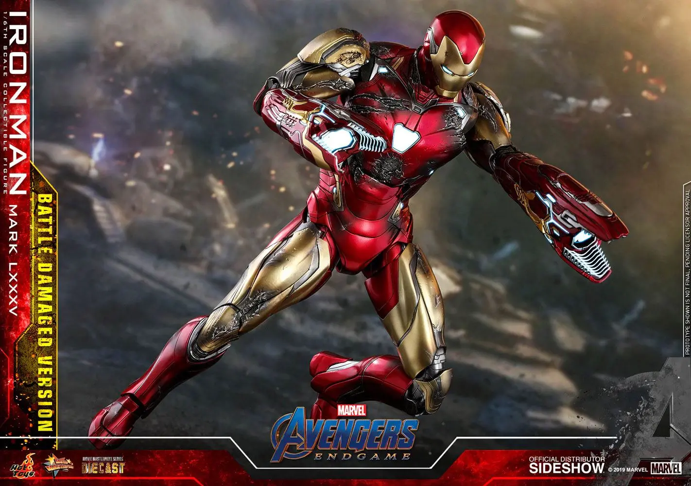 Avengers: Endgame MMS Diecast 1/6 Iron Man Mark LXXXV Battle Damaged Ver. akciófigura 32 cm termékfotó