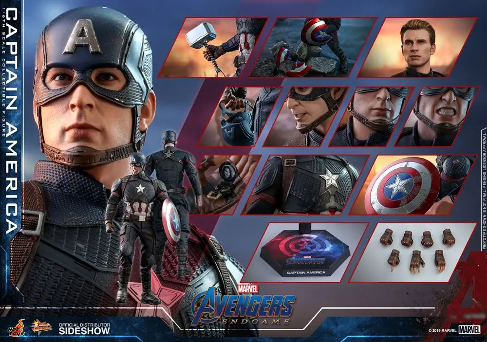 Avengers: Endgame Movie Masterpiece 1/6 Amerika  Captain America 31 cm termékfotó