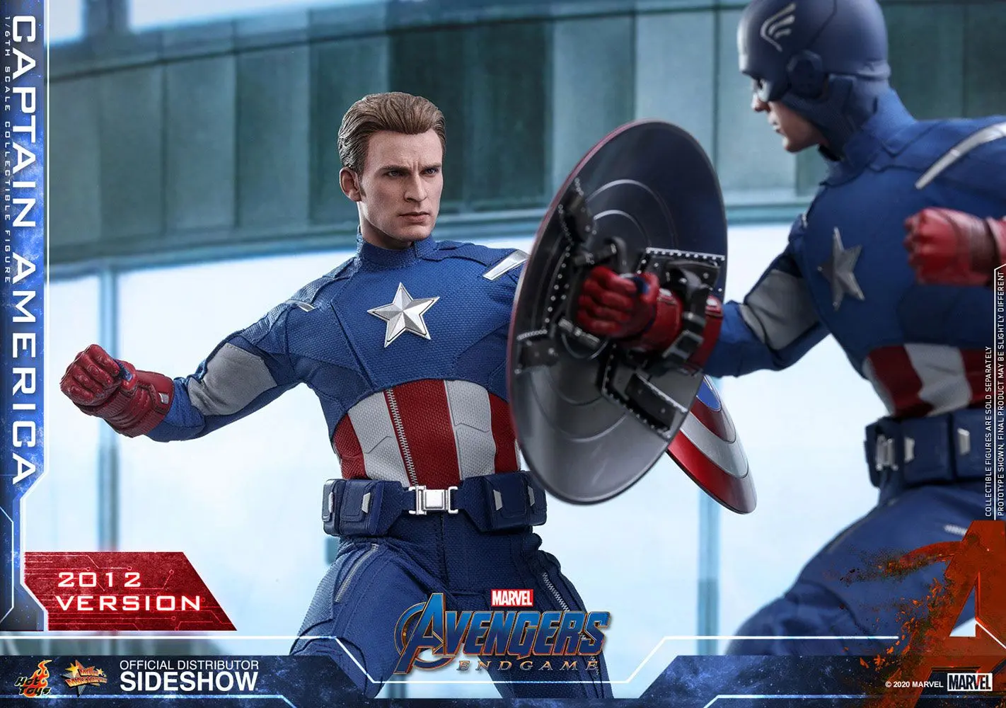 Avengers: Endgame Movie Masterpiece 1/6 Captain America (2012 Version) akciófigura 30 cm termékfotó