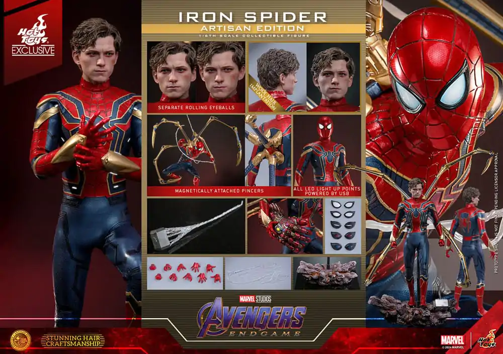 Avengers: Endgame Movie Masterpiece 1/6 Iron Spider Artisan Edition akciófigura 28 cm termékfotó