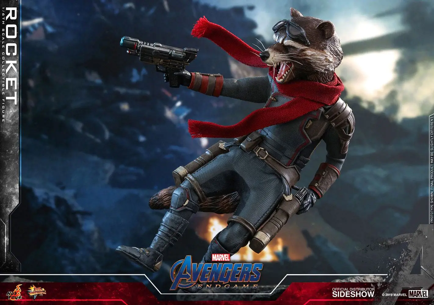 Avengers: Endgame Movie Masterpiece 1/6 Rocket akciófigura 16 cm termékfotó