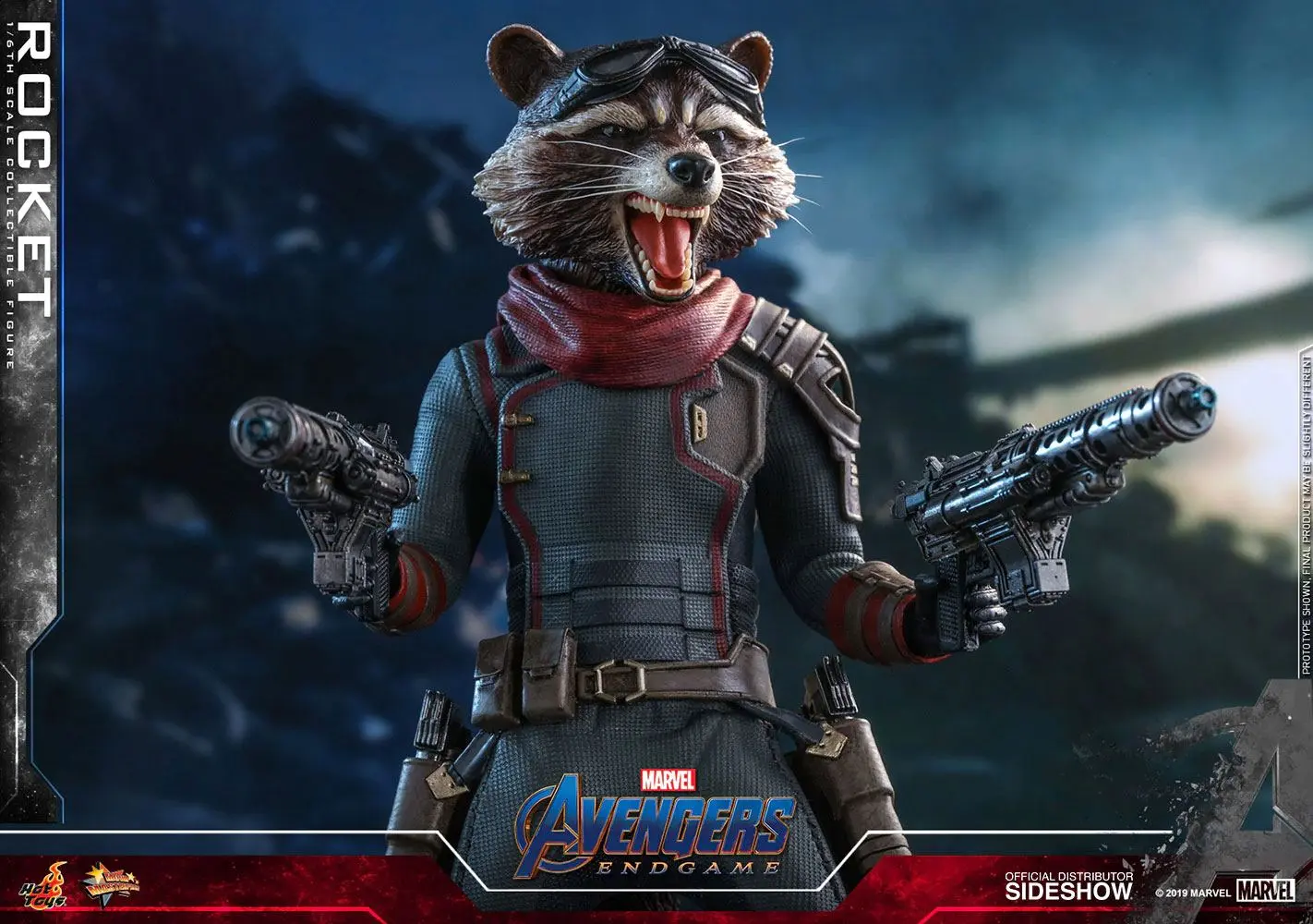 Avengers: Endgame Movie Masterpiece 1/6 Rocket akciófigura 16 cm termékfotó