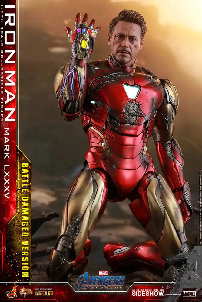 Avengers: Endgame Movie Masterpiece Diecast 1/6 Iron Man Mark LXXXV (Battle Damaged Version) Special Edition akciófigura 32 cm termékfotó
