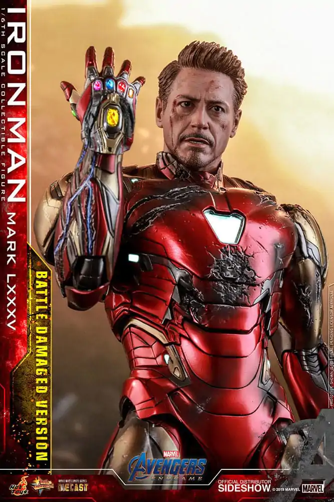 Avengers: Endgame Movie Masterpiece Diecast 1/6 Iron Man Mark LXXXV (Battle Damaged Version) Special Edition akciófigura 32 cm termékfotó