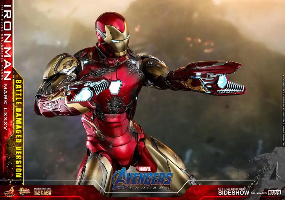 Avengers: Endgame Movie Masterpiece Diecast 1/6 Iron Man Mark LXXXV (Battle Damaged Version) Special Edition akciófigura 32 cm termékfotó