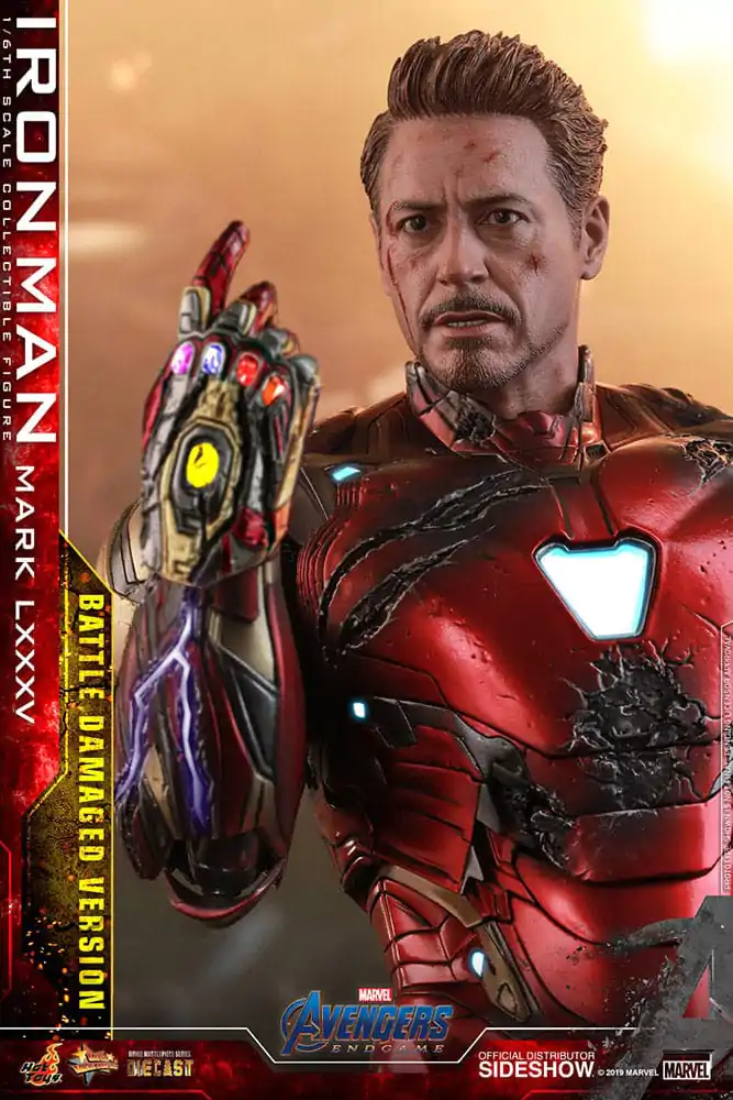 Avengers: Endgame Movie Masterpiece Diecast 1/6 Iron Man Mark LXXXV (Battle Damaged Version) Special Edition akciófigura 32 cm termékfotó