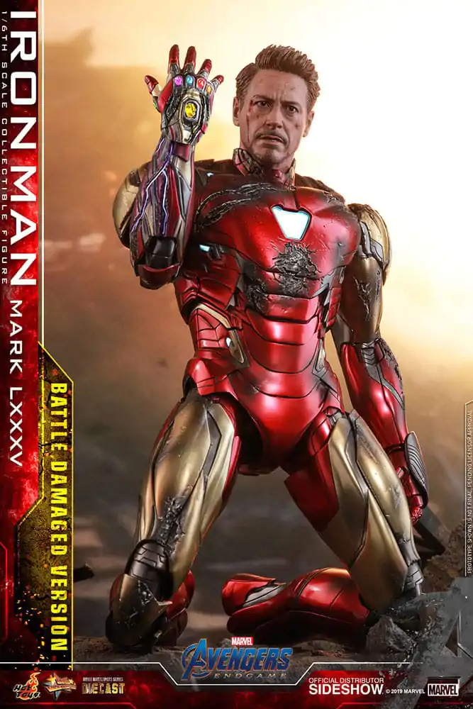 Avengers: Endgame Movie Masterpiece Diecast 1/6 Iron Man Mark LXXXV (Battle Damaged Version) Special Edition akciófigura 32 cm termékfotó