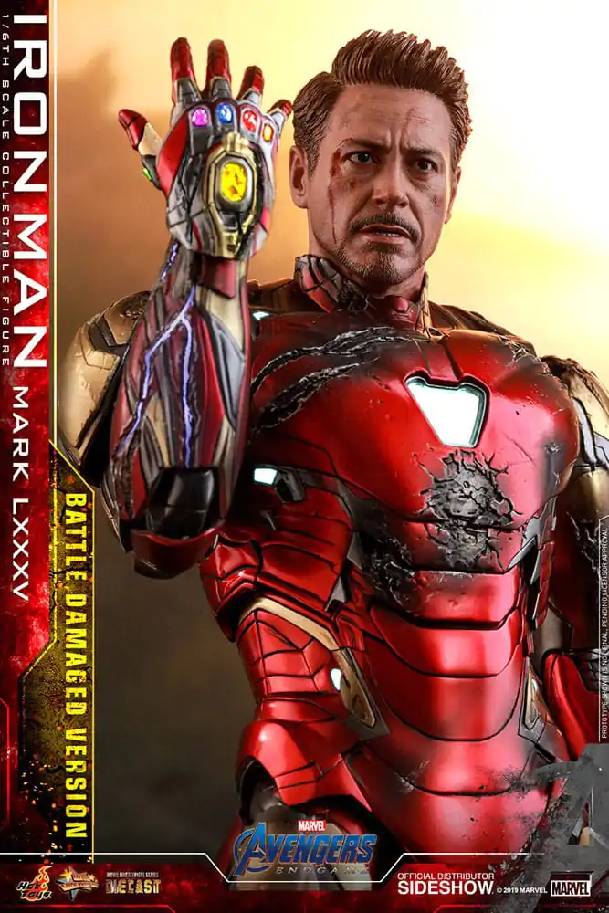 Avengers: Endgame Movie Masterpiece Diecast 1/6 Iron Man Mark LXXXV (Battle Damaged Version) Special Edition akciófigura 32 cm termékfotó