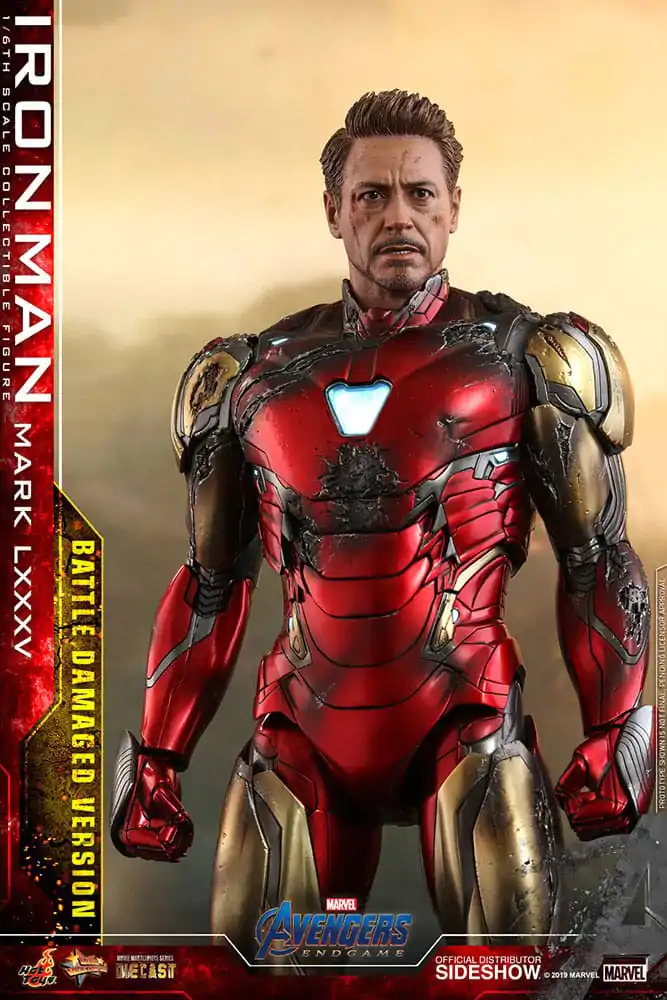 Avengers: Endgame Movie Masterpiece Diecast 1/6 Iron Man Mark LXXXV (Battle Damaged Version) Special Edition akciófigura 32 cm termékfotó