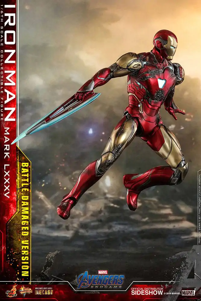Avengers: Endgame Movie Masterpiece Diecast 1/6 Iron Man Mark LXXXV (Battle Damaged Version) Special Edition akciófigura 32 cm termékfotó