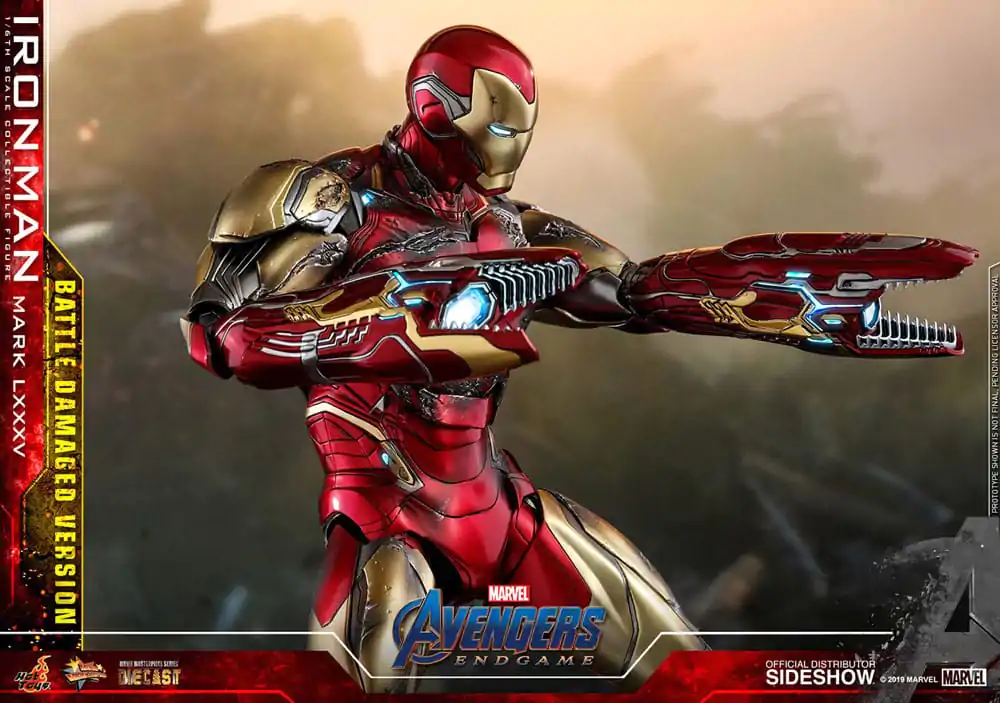Avengers: Endgame Movie Masterpiece Diecast 1/6 Iron Man Mark LXXXV (Battle Damaged Version) Special Edition akciófigura 32 cm termékfotó