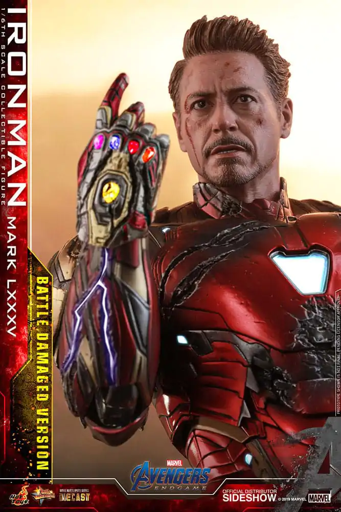 Avengers: Endgame Movie Masterpiece Diecast 1/6 Iron Man Mark LXXXV (Battle Damaged Version) Special Edition akciófigura 32 cm termékfotó