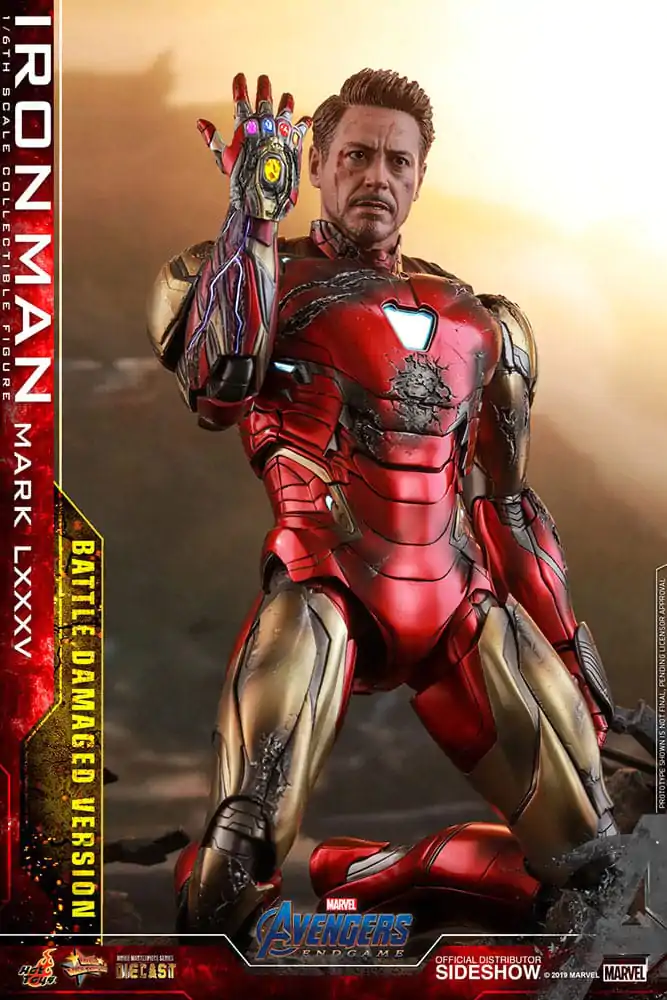 Avengers: Endgame Movie Masterpiece Diecast 1/6 Iron Man Mark LXXXV (Battle Damaged Version) Special Edition akciófigura 32 cm termékfotó