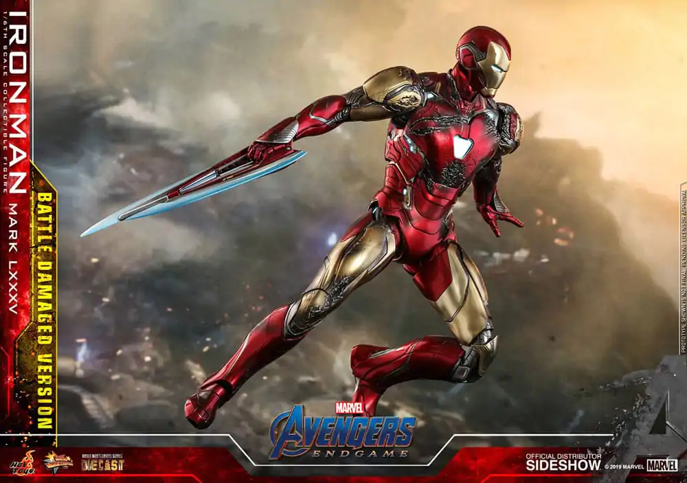 Avengers: Endgame Movie Masterpiece Diecast 1/6 Iron Man Mark LXXXV (Battle Damaged Version) Special Edition akciófigura 32 cm termékfotó