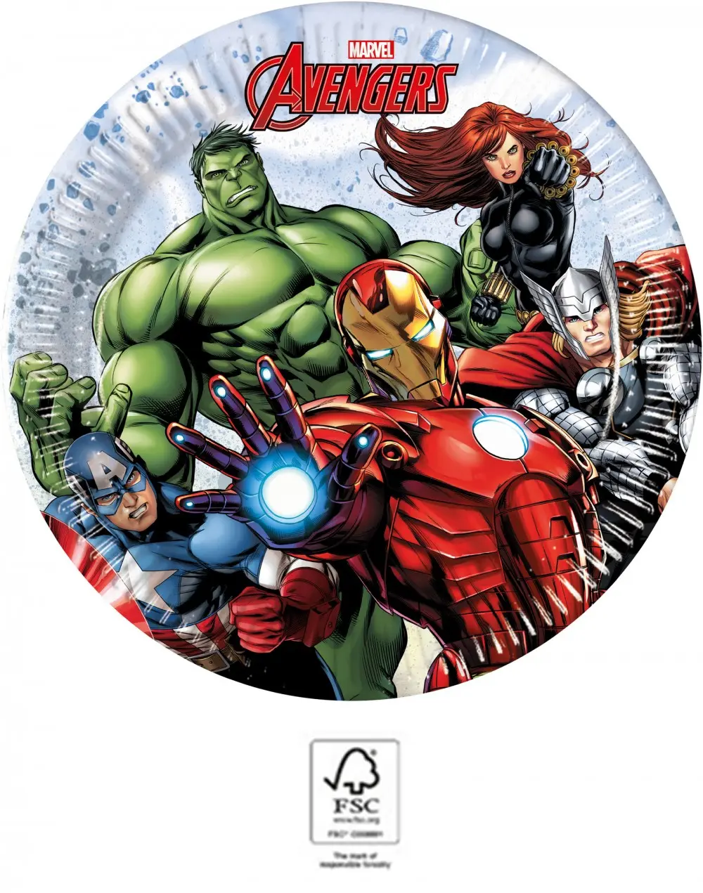 Avengers Infinity Stones, Bosszúállók papírtányér 8 db-os 20 cm FSC termékfotó