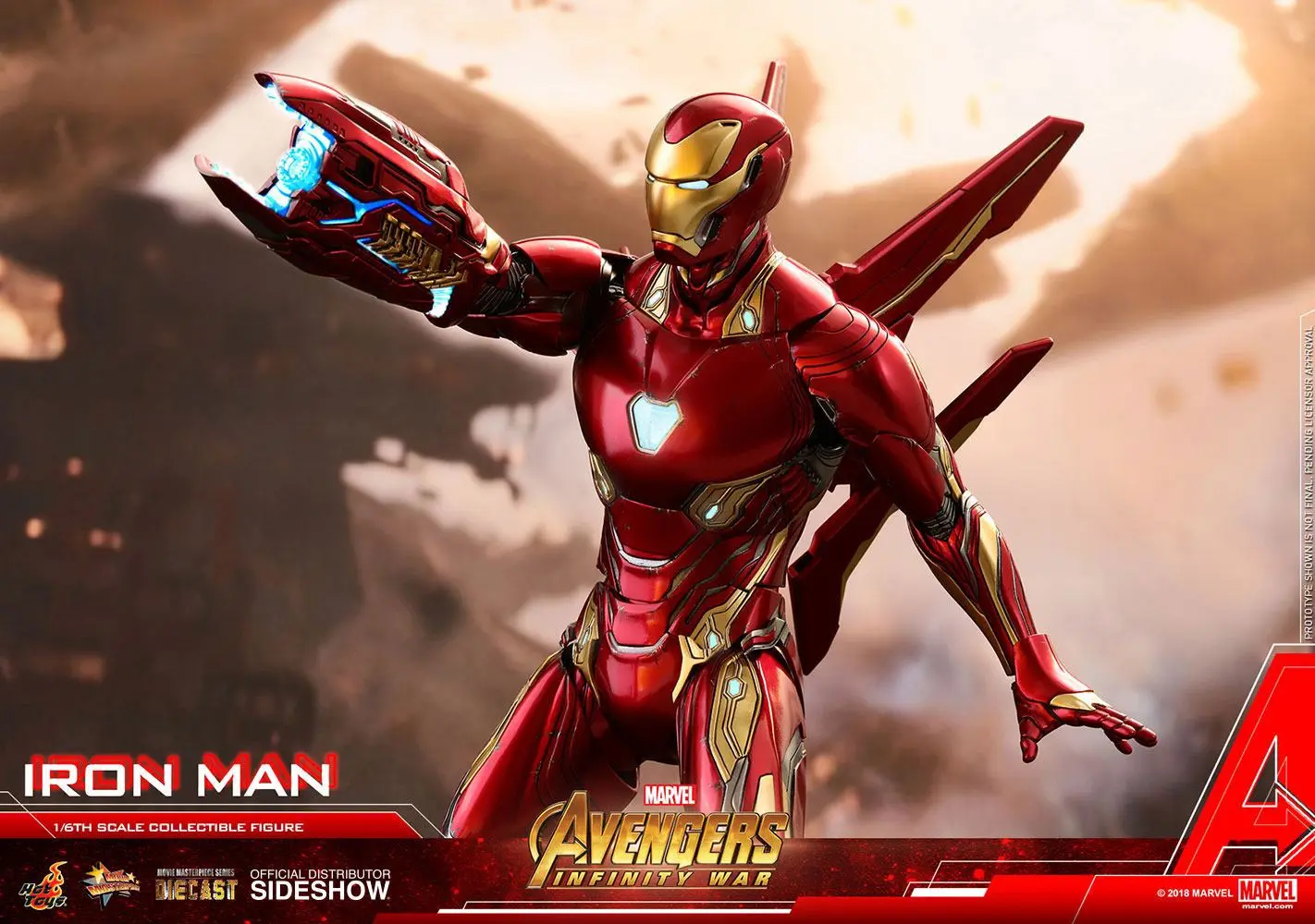 Avengers Infinity War Diecast Movie Masterpiece 1/6 Iron Man akciófigura 32 cm termékfotó