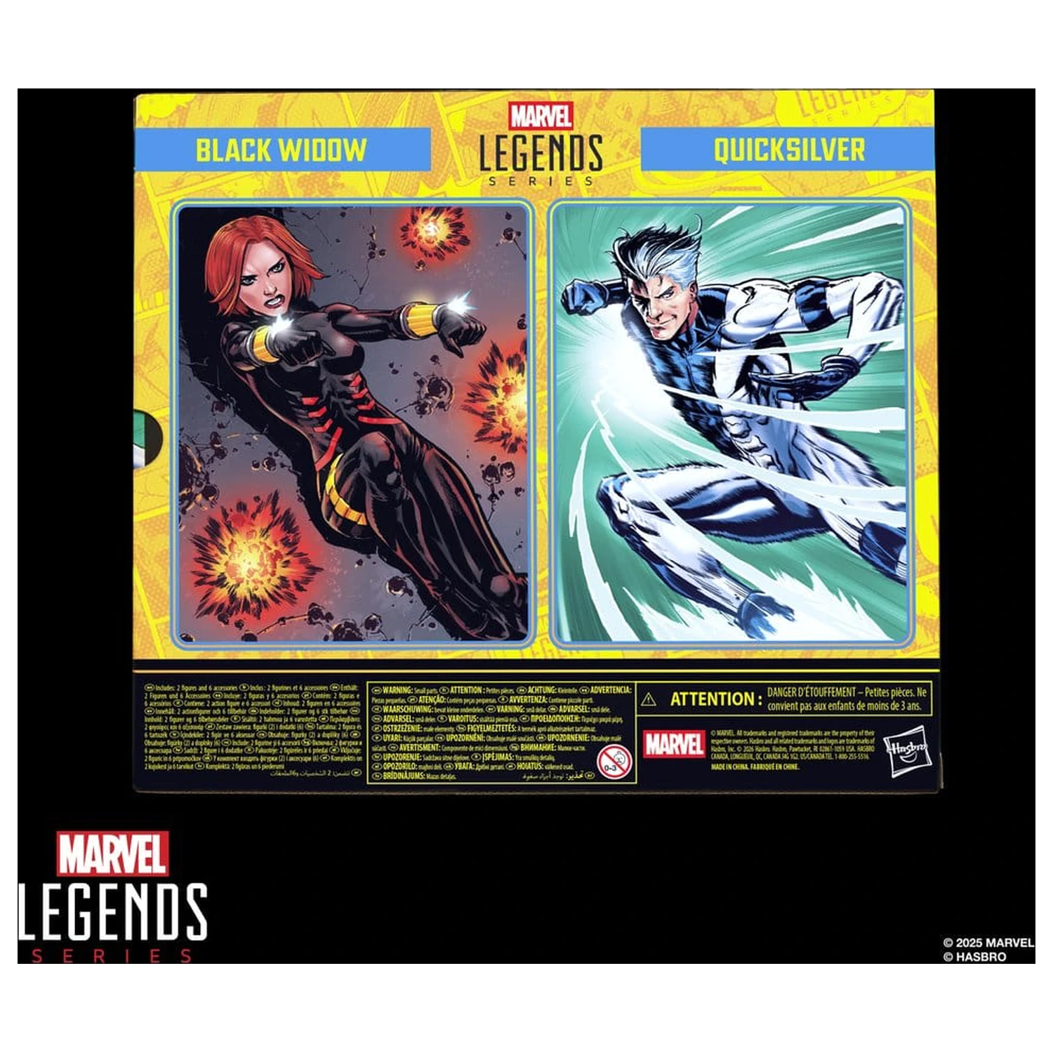 Avengers Marvel Legends Black Widow & Quicksilver 2 db-os akciófigura csomag 15 cm termékfotó