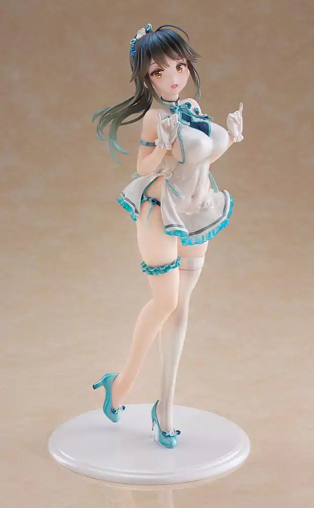 Avian Romance Pink Label 5 1/6 Ponytail Girl: Qipao PVC szobor figura 29 cm termékfotó