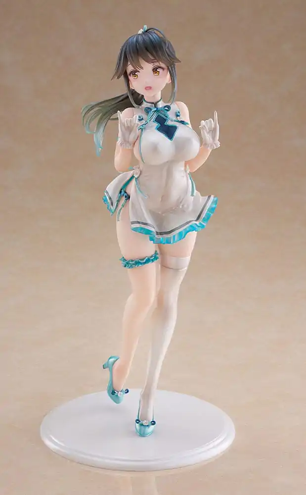 Avian Romance Pink Label 5 1/6 Ponytail Girl: Qipao PVC szobor figura 29 cm termékfotó